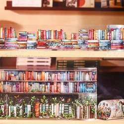 1Roll Tape PET TapesBook Adhesives Ocean Landscape Potting Bookscape Material Cruise Reading DIY DIY Scrapbook 50mm*2m