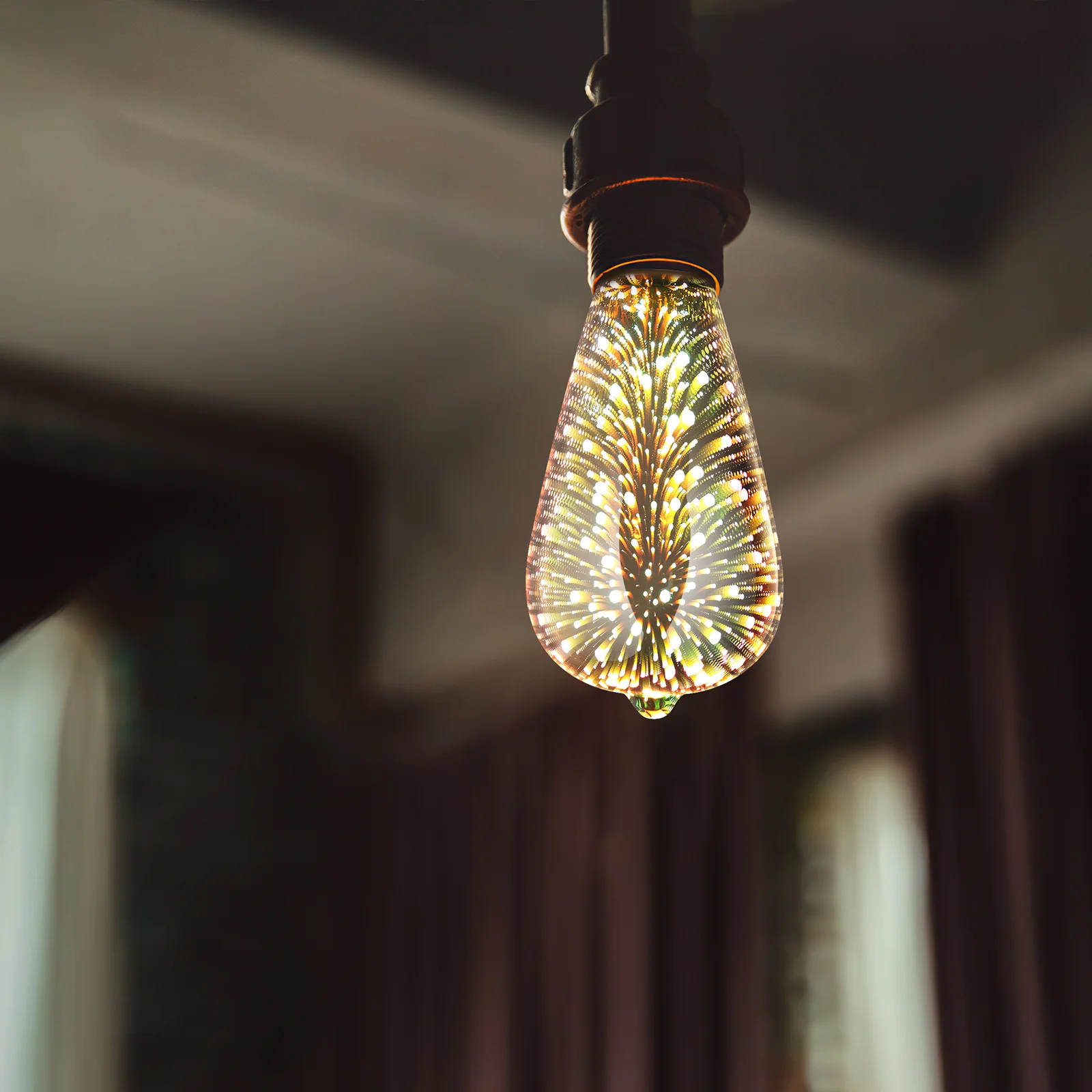 

Dazzling 3D LED Glass Bulb Christmas Ornament Holiday Lighting Party Decoration Gift Dazzling Bulbs LED Bulbs