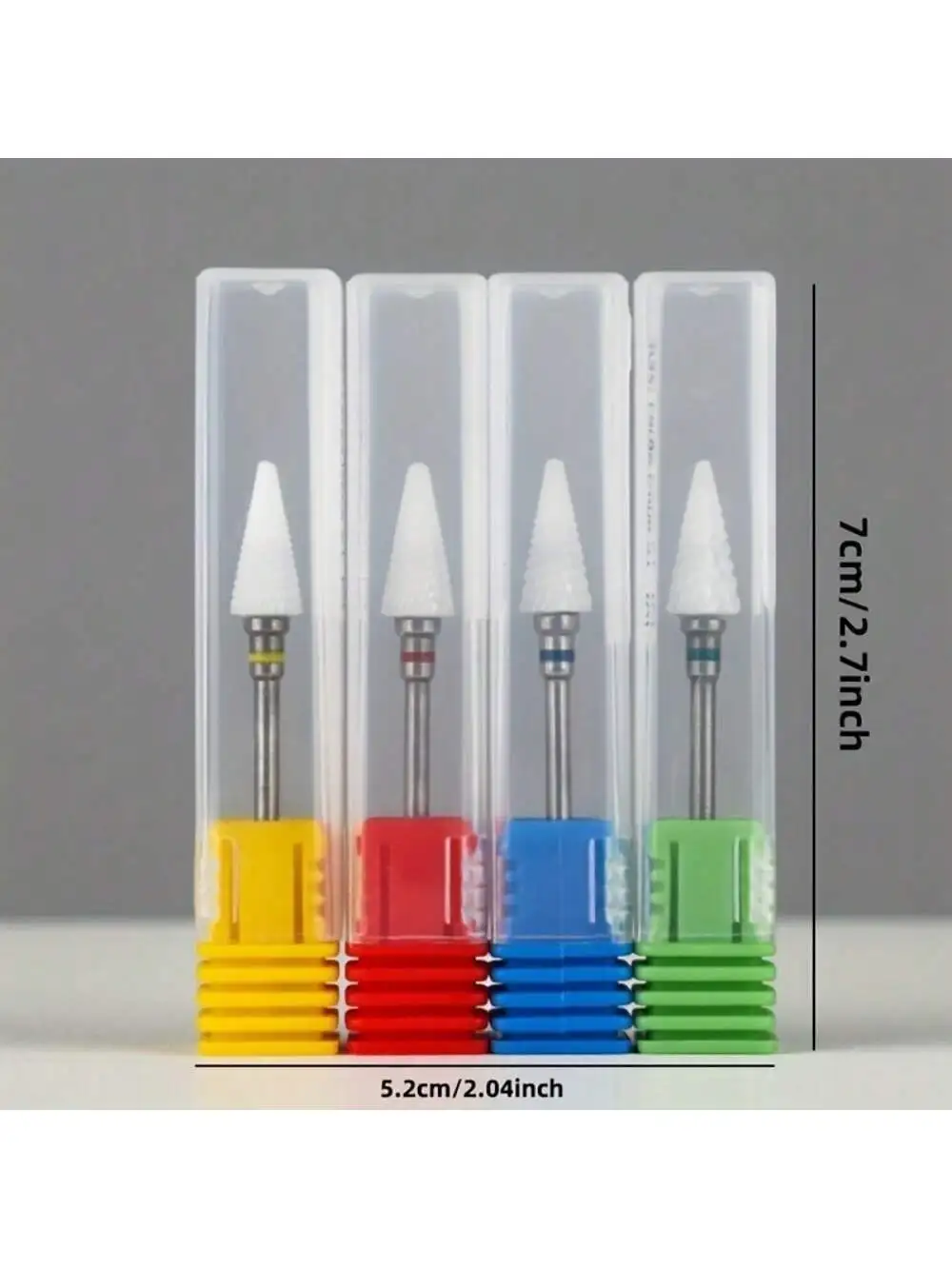 مجموعة لقم مثقاب أظافر سيراميك مكونة من 1 أو 5 قطع - هيبوالرجينيك، شكل مظلة لإزالة طلاء الجل وأدوات المانيكير #4