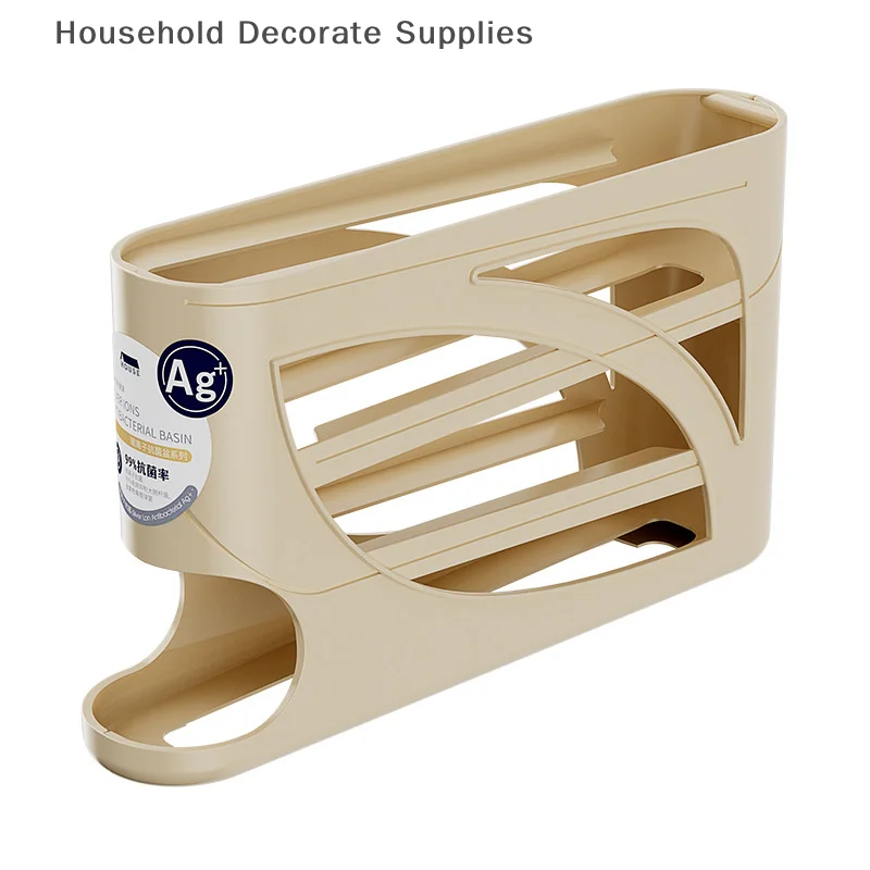 4 Layers Automatic Rolling Egg Holder Rack Fridge Egg Storage Box Container Kitchen Refrigerator Egg Dispenser Fridge Organizer