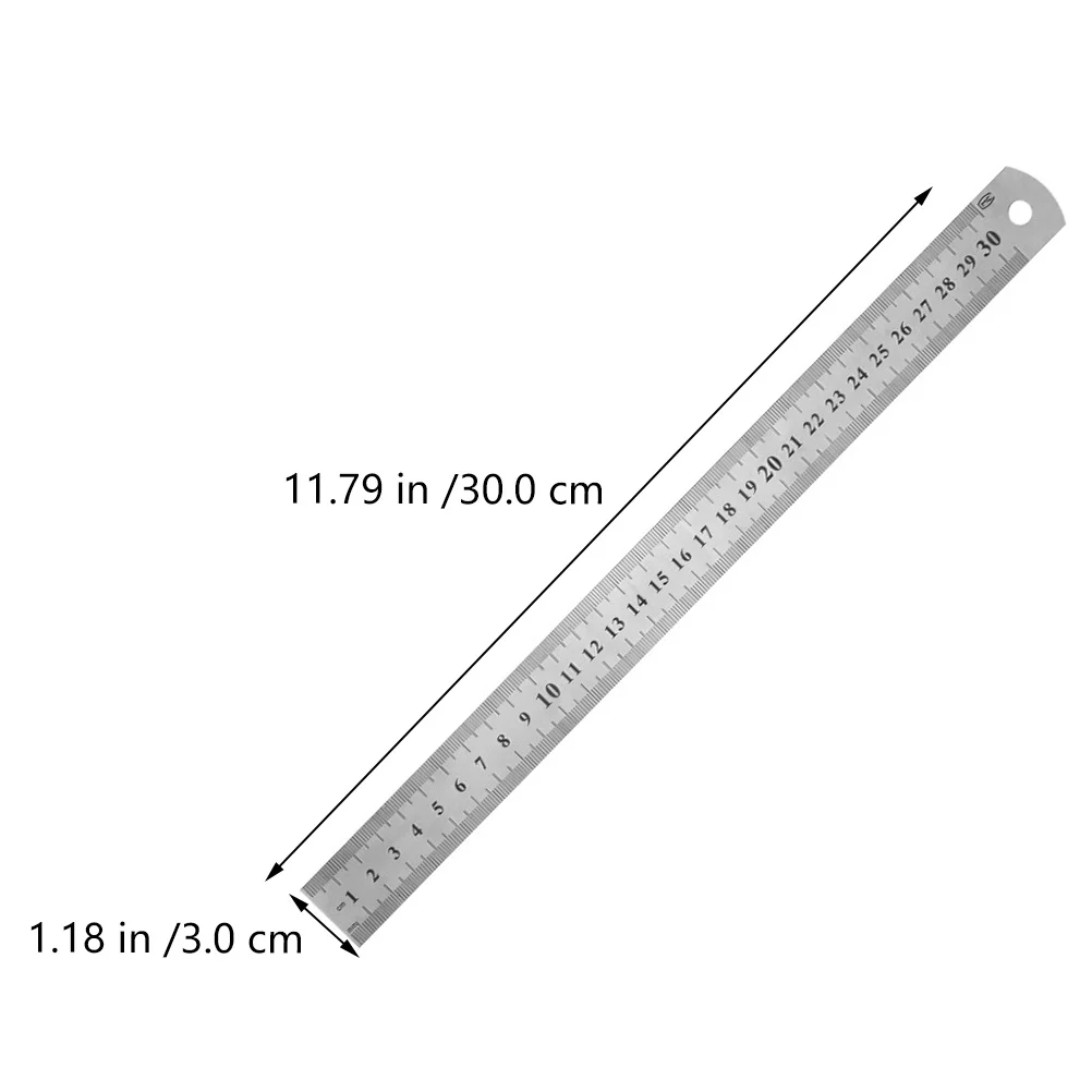 

9Pcs Stainless Steel Rulers Metal Measuring Rulers Office Student Stationery Drawing Tools Ruler Short Scale Ruler