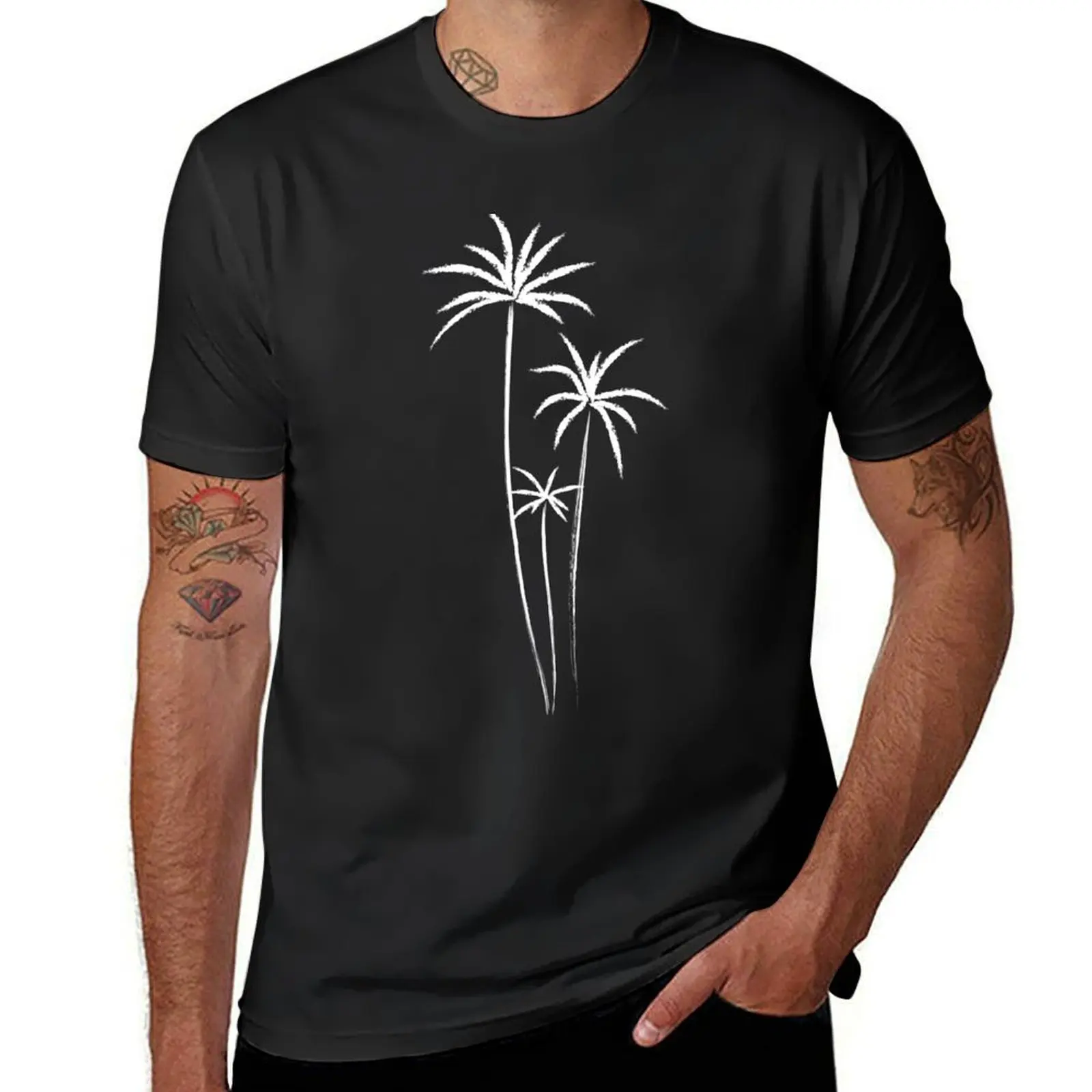 Boho Palm Trees T-Shirt quick drying anime korean fashion t shirts for men cotton