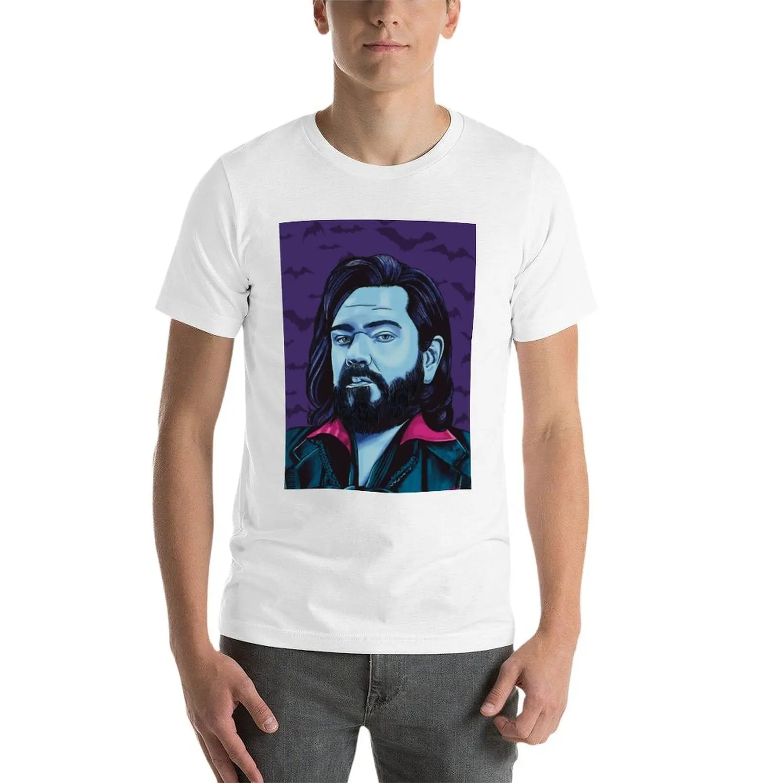 لازلو، ماذا نفعل في الظلال. تي شيرت رجالي تي شيرت عالي الجودة ماركة فاخرة تي شيرت رجالي قطن تي شيرت