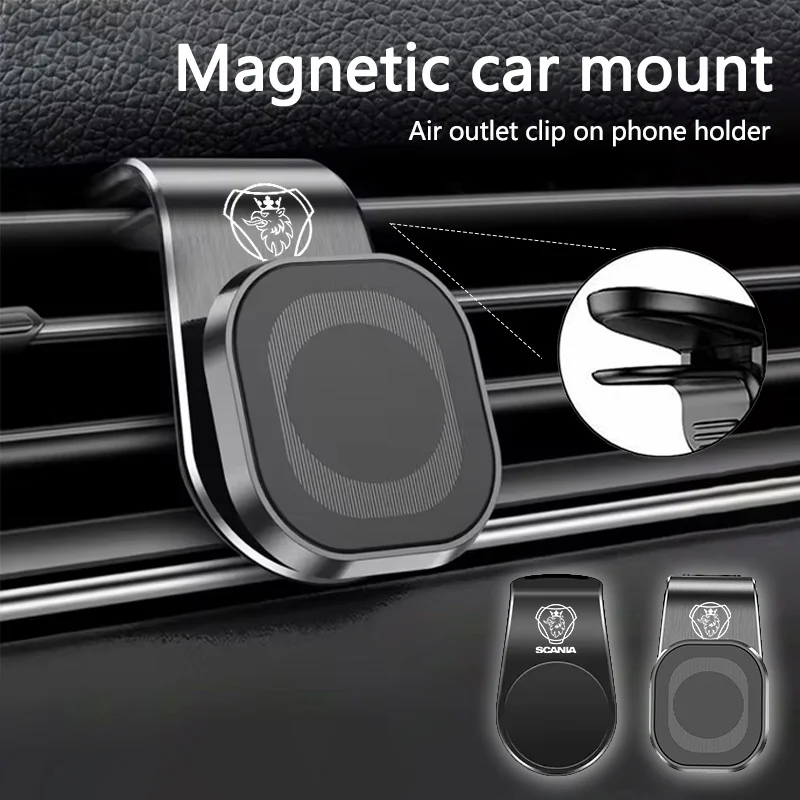 

Magnetic Car Phone Holder Air Vent Mount Magnet GPS Support Bracket For Scania K250 K280 K310 K320 G P S SerieX 93 9-3 900 9000
