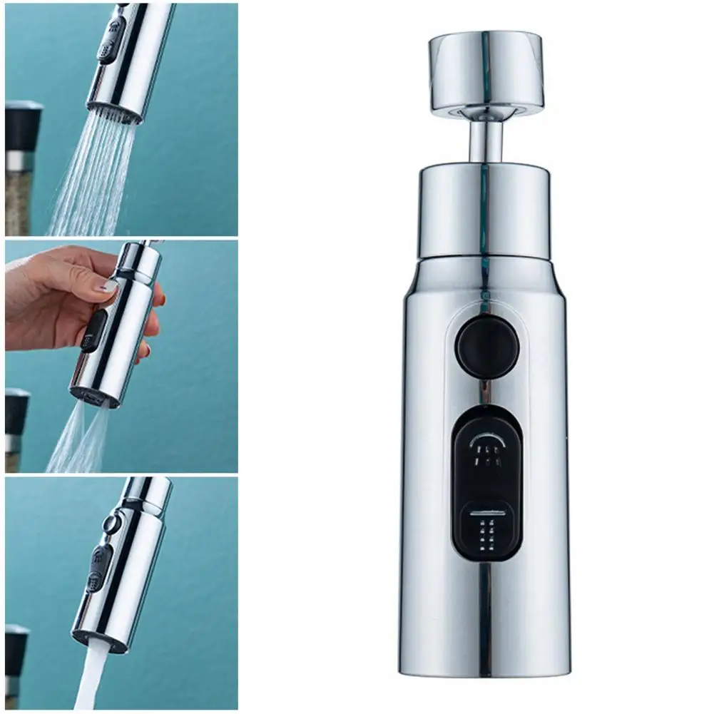 Spray Mode Kitchen Sink Sprayer Kitchen Faucet Extender Aerator 3-function Splash Proof Spout 360 Degree Swivel Tap Spray Head