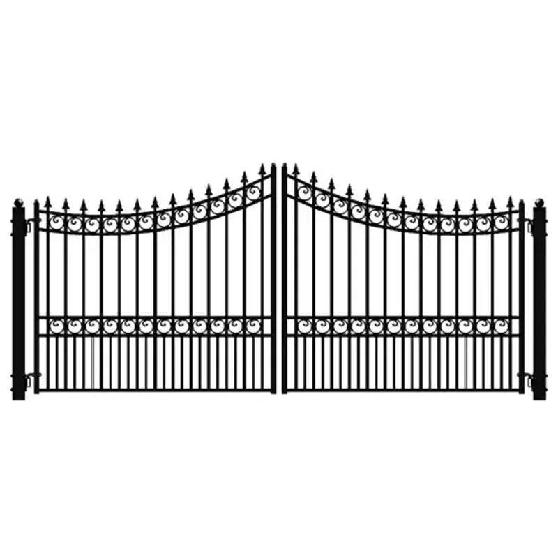 Luxury Design Automatic Driveway Gates for Villa Electric Wrought Iron Fencing Trellis Main Gates