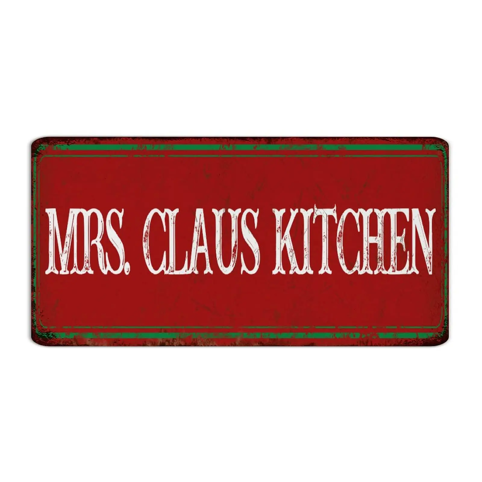 Autravelco Mrs. Claus Kitchen Metal Sign Fashion Chic Room Business Terrace Wall Decor Metal Plaque Christmas Cookies Pantry Met