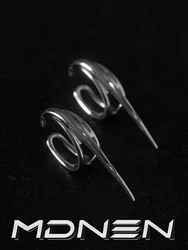 2023 New Moses Ringed Snake Earrings Metal Material Cyberpunk Style Neutral Jewelry Gift