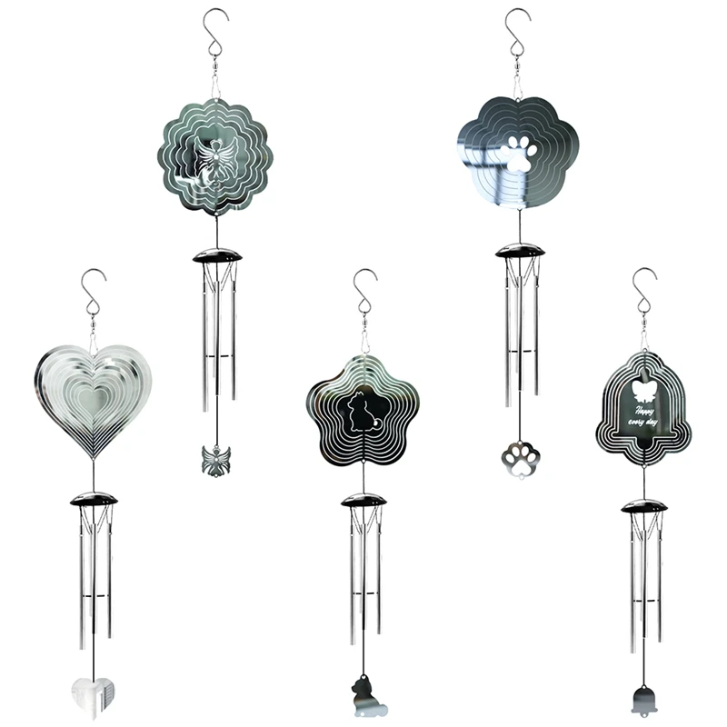 HOT SALE Wind Chimes Wind Spinner Outdoor Decor, Windchimes With 4 Thickened Aluminum Tubes For Mom Grandma Women