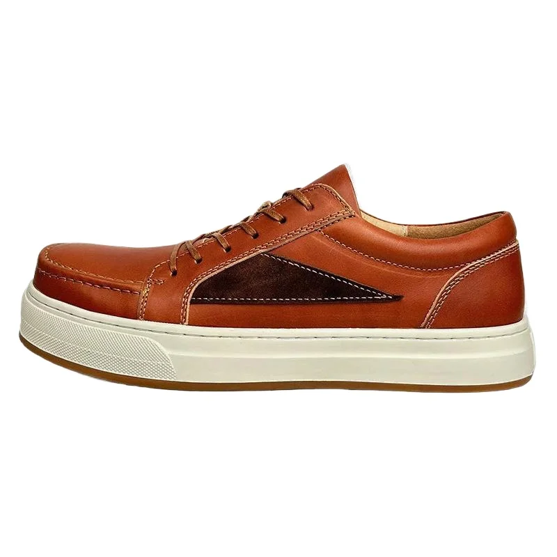 High Quality Retro Washed Horsehide Casual Shoes  Men's Loafers All Made  Genuine Leather Brown Black