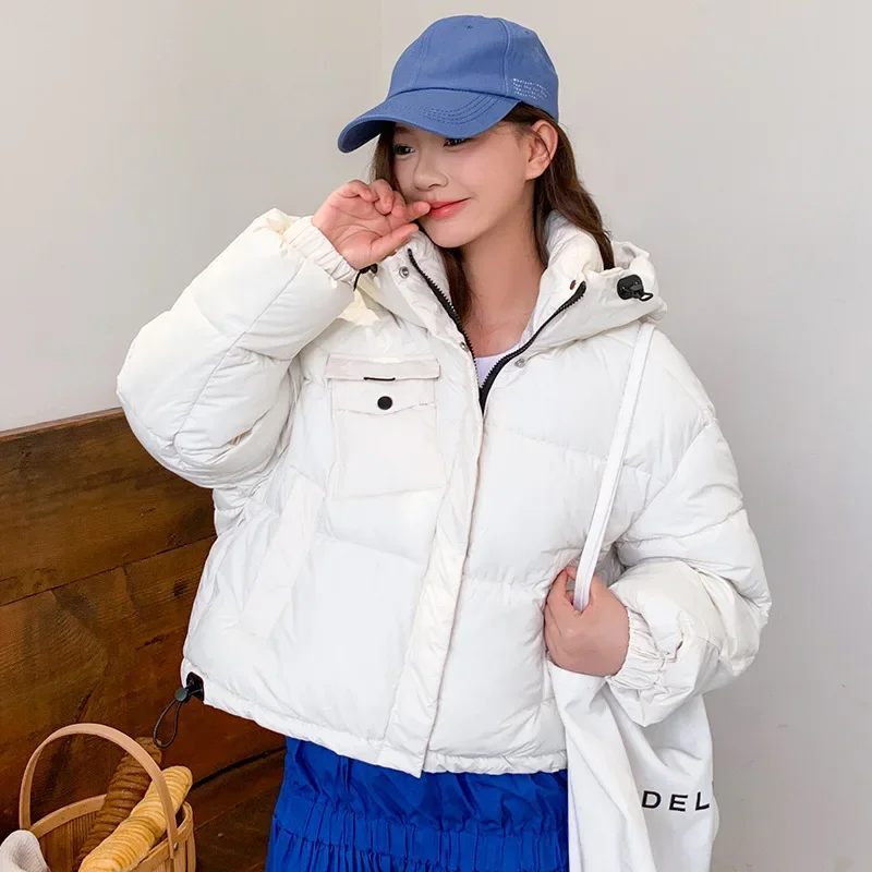 Inverno nuove donne petto in pelle Logo a maniche lunghe cappotto di cotone con cappuccio maniche cappotto di pane può essere smontato in gilet