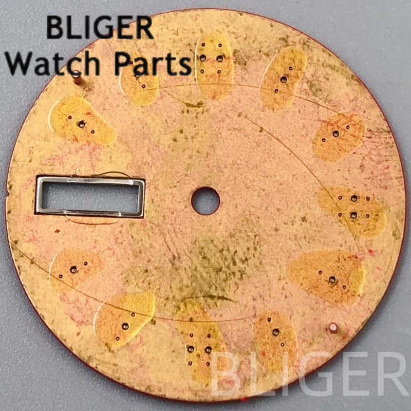 BLIGER 29 мм черный, красный, белый, зеленый стерильный циферблат для часов, зеленый светящийся двойной паз для NH36, аксессуары для модификации часов