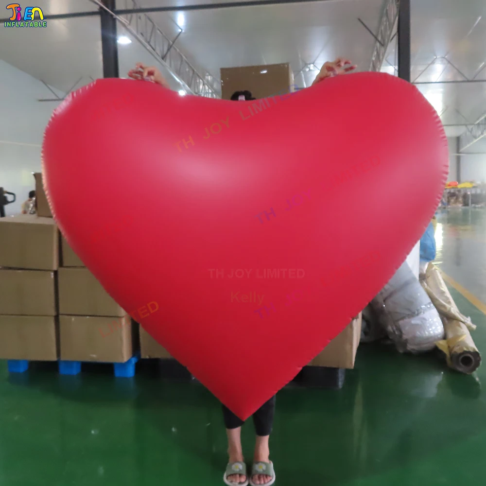 

Free Shipping 3m High Red Helium Inflatable Heart Balloon for Wedding Decoration Party Events Valentine Decorate