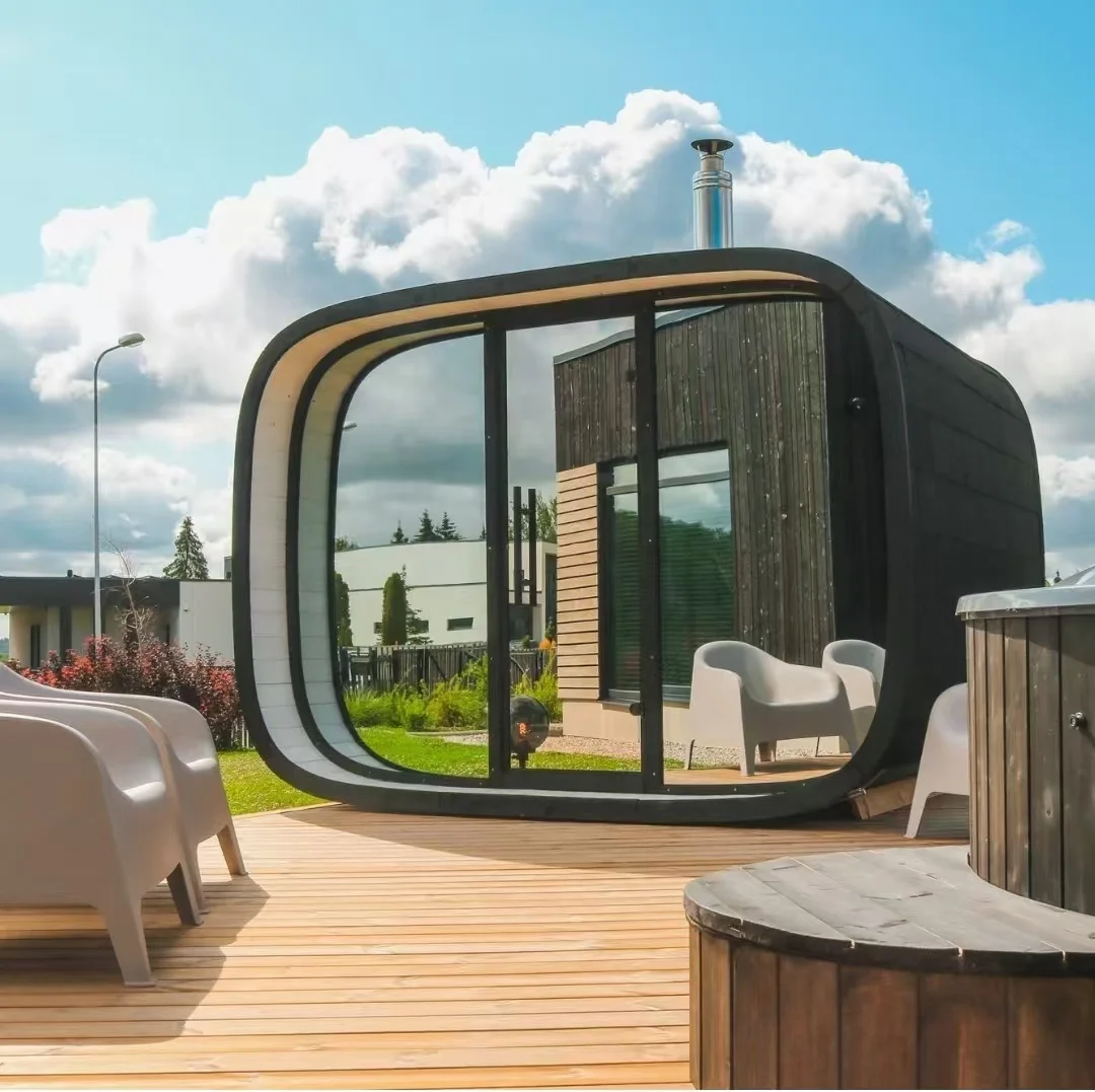 Outdoor Square Cabin Dry Steam Sauna