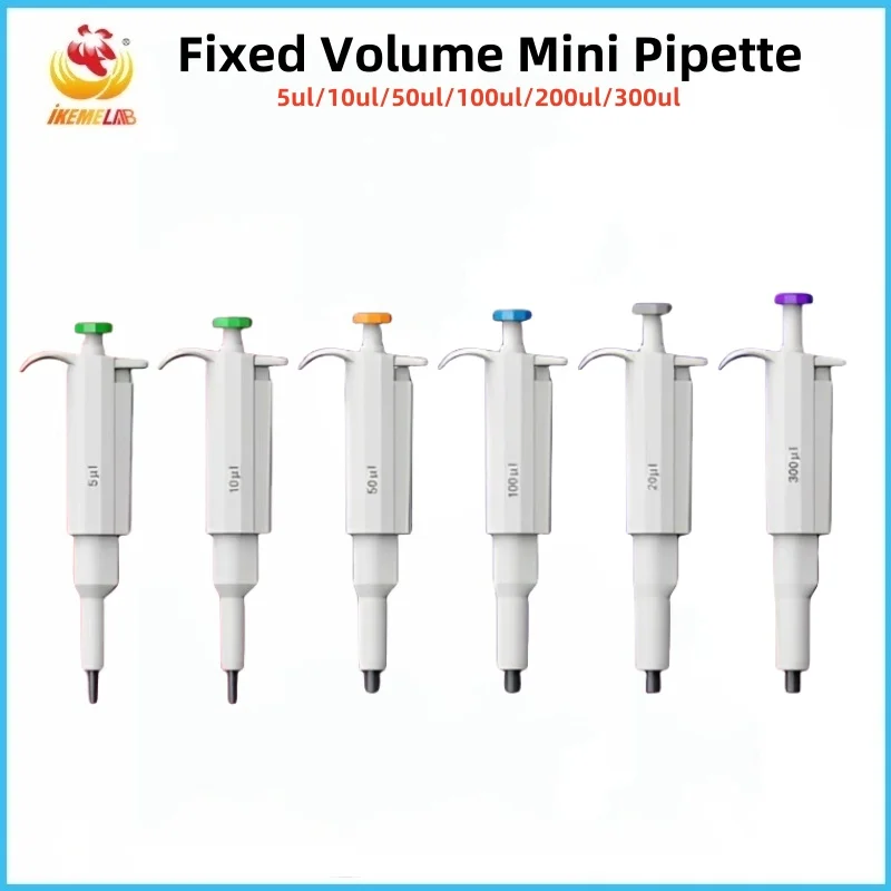 

WEIAI 1pcs New Mini Pipette High Accurate Single-Channel Pipettor Fixed Volum 5/10/50/100/200ul/300ul Lab Mini Micropipette