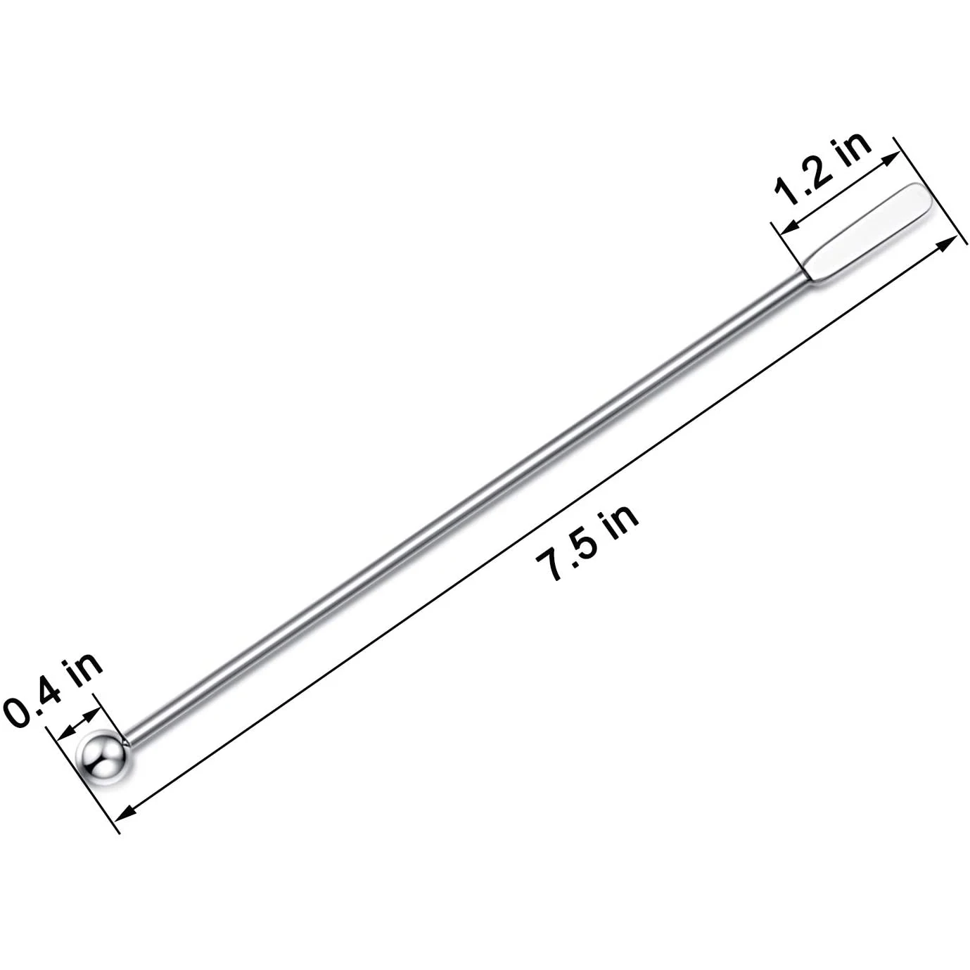 12 قطعة عصي أفرط قسط كوكتيل من الفولاذ المقاوم للصدأ المشروبات شرب النمام عصا قابلة لإعادة الاستخدام اثارة العصي لشريط