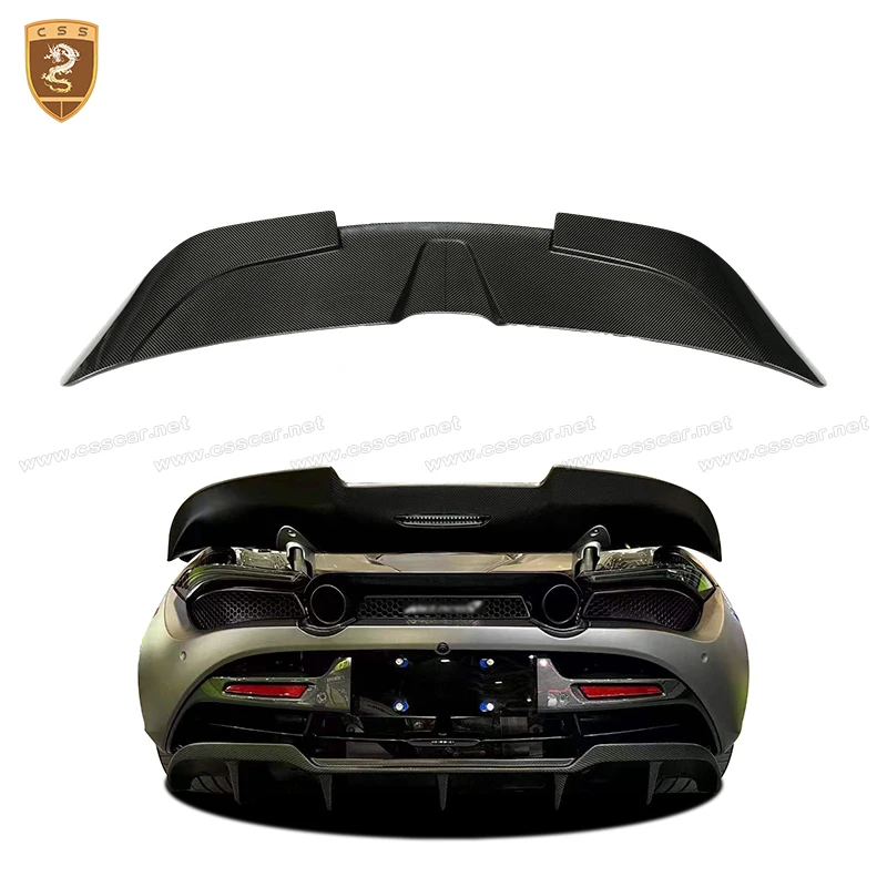 Car Rear Trunk Spoiler Lip Boot Wing Lip Body Kit For Mclaren 720S RYFT Style Dry Carbon Fiber Tailgate Racing Wing Extension