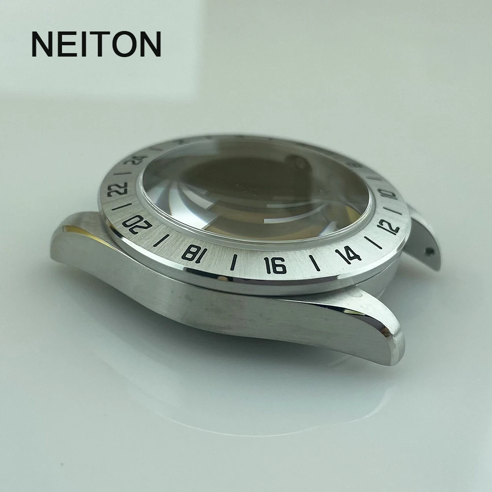 NEITON 39mm Sapphire glass watch case fixed bezel NH35 NH36 NH34