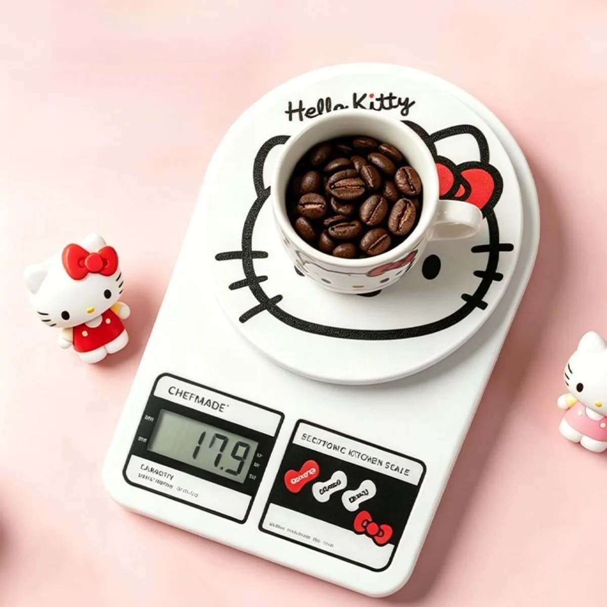 Anime Sanrio Hello Kitty Digital Kitchen Scale 0.1g High Precision Baking Electronic Scale for Household Cooking Kawaii Lovely
