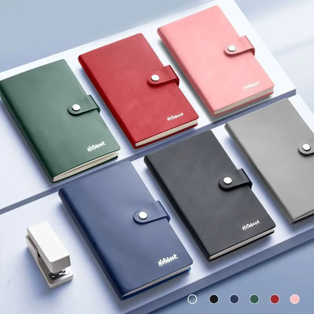 A7 Mini Notebook Draagbare Zak Notitieblok Pu Omslag Dagboek Handschrift Woordboek Memo Pad Office School Briefpapier