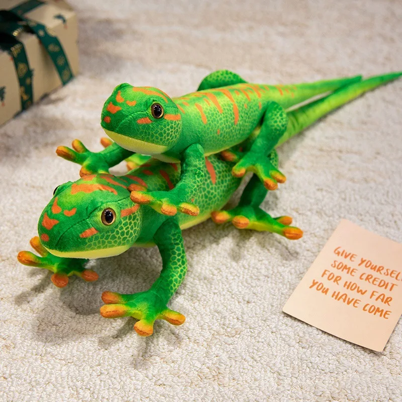 

Cartoon Green Gecko Plush Toy A Doll of A Tiger with A Broken Toe Lifelike Animals Simulation Stuffed Doll Kawaii Toy Gifts