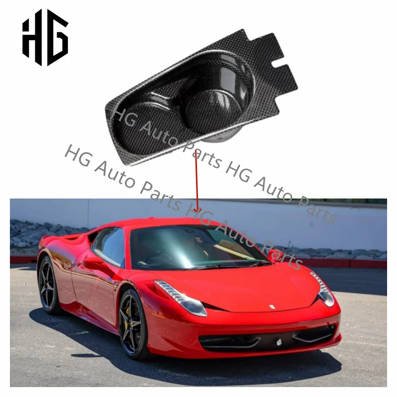 

Dry Carbon Center Console Cup Drink Holder Interior Trims For Ferrari 458 Coupe/Spider Car Water Cup Holder Accessories Products