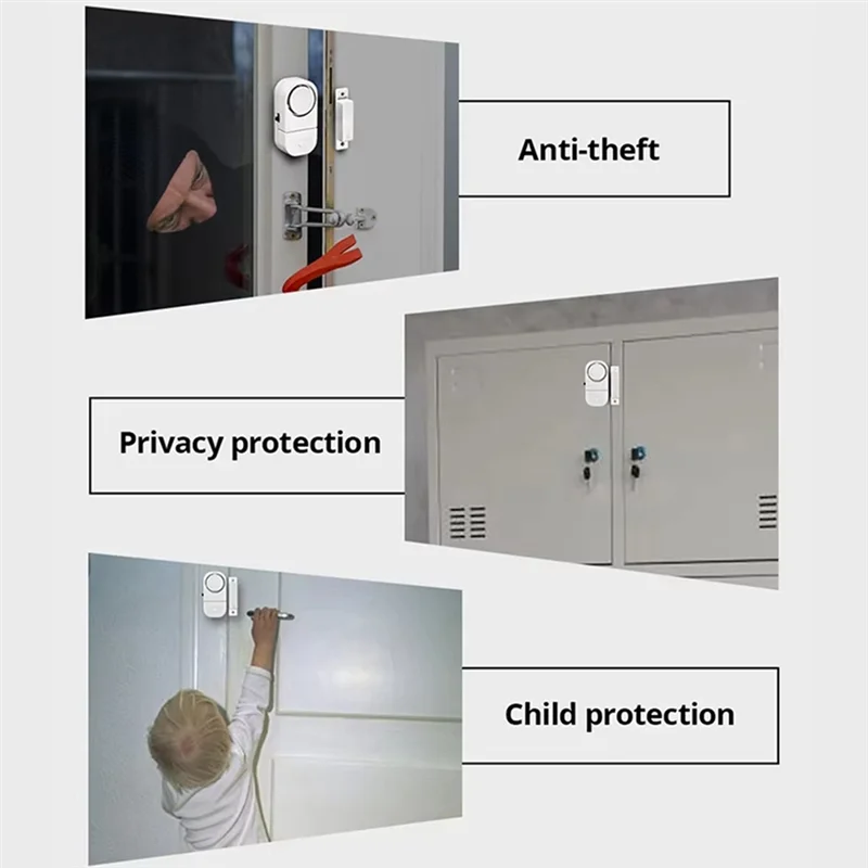 AAAEL-90Db Wireless Security Alarm Door Window Sensor Independent Magnetic Opening Sensor Enhanced Home Safety