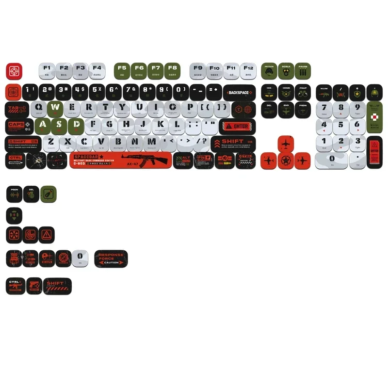 Imagem -06 - Keycaps para Teclado Mecânico Keycaps Keycaps ak Estilo Dye-sublimation Translucent Keyboard Cap Asa Profile Pbt Gaming Custom