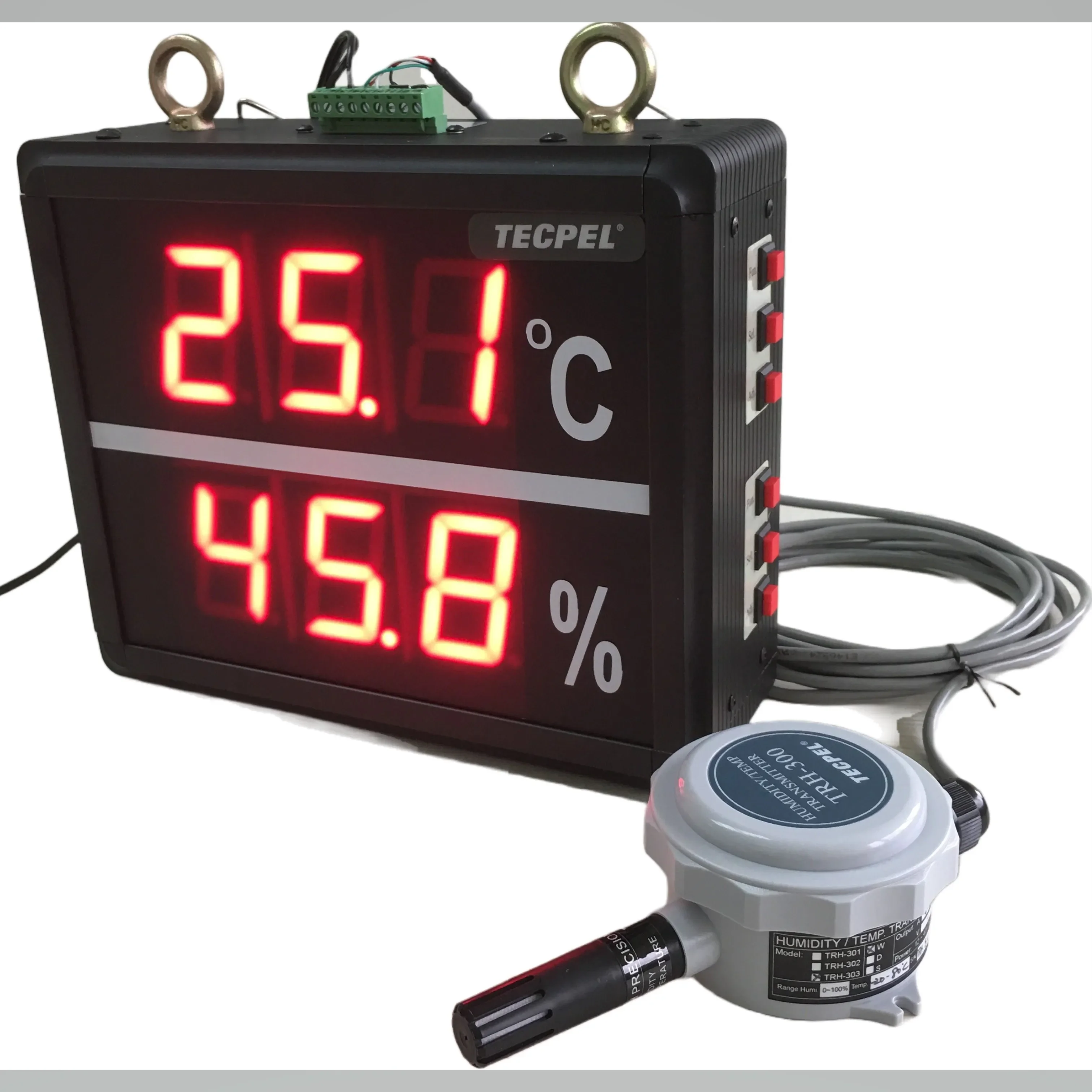 TRH-300, 2% RH, 0,3 C controlador automático Transdutor transmissor de temperatura e umidade