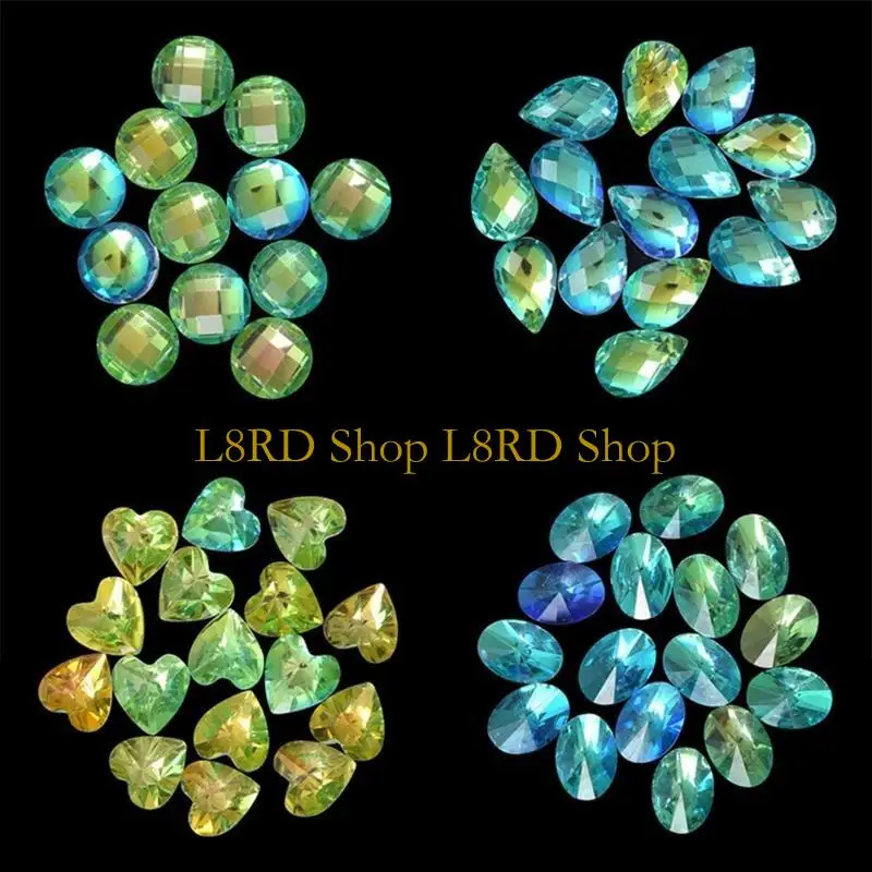 L8RD 12 그리드를위한 네일 아트 장식을위한 여러 가지 그리드 손톱 매니큐어를위한 멀티 모양도