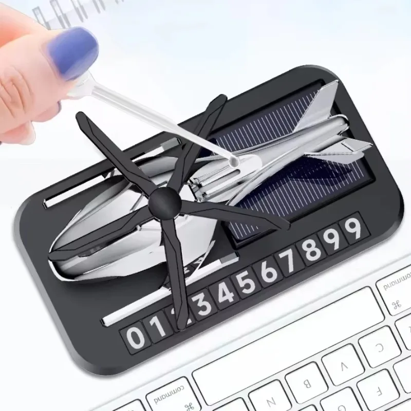 

Tom AutoSolar Helicopter Seat Aromatherapy Ornament Additional Temporary Parking Plate Multifunctional Use Car Fragrance
