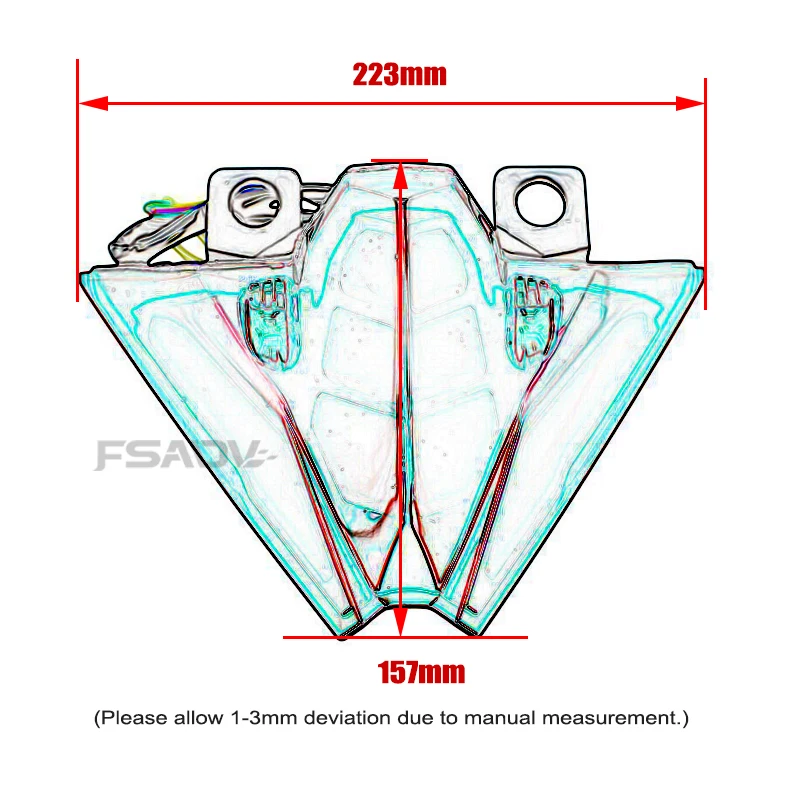For KAWASAKI Ninja 500 SE LED Rear Tail Light EX500 Z500 Z 500 2024 2025 Turn Signals Integrated LED Light