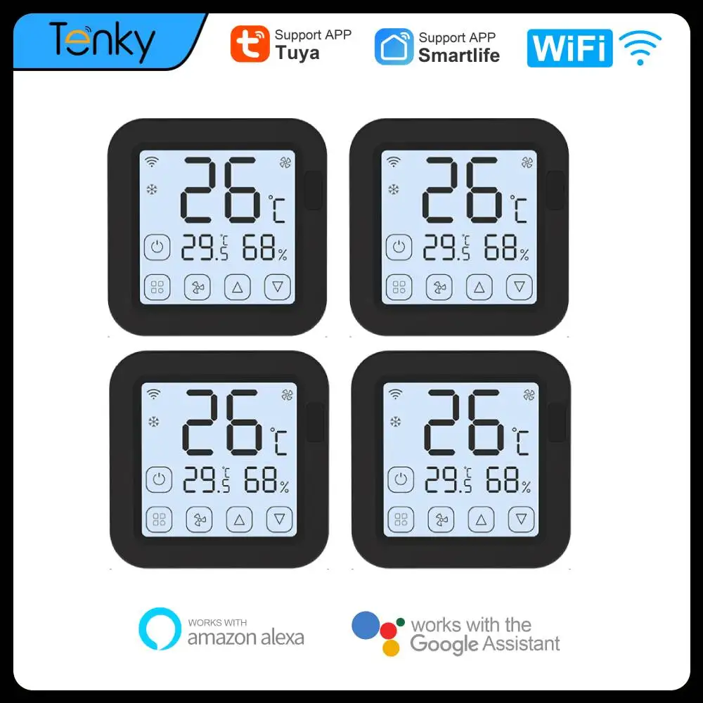 

Tuya Smart Home Wifi Temperature Sensor Humidity Sensor & WiFi IR Thermostat Controller Work Via Alexa Google Home Assistant