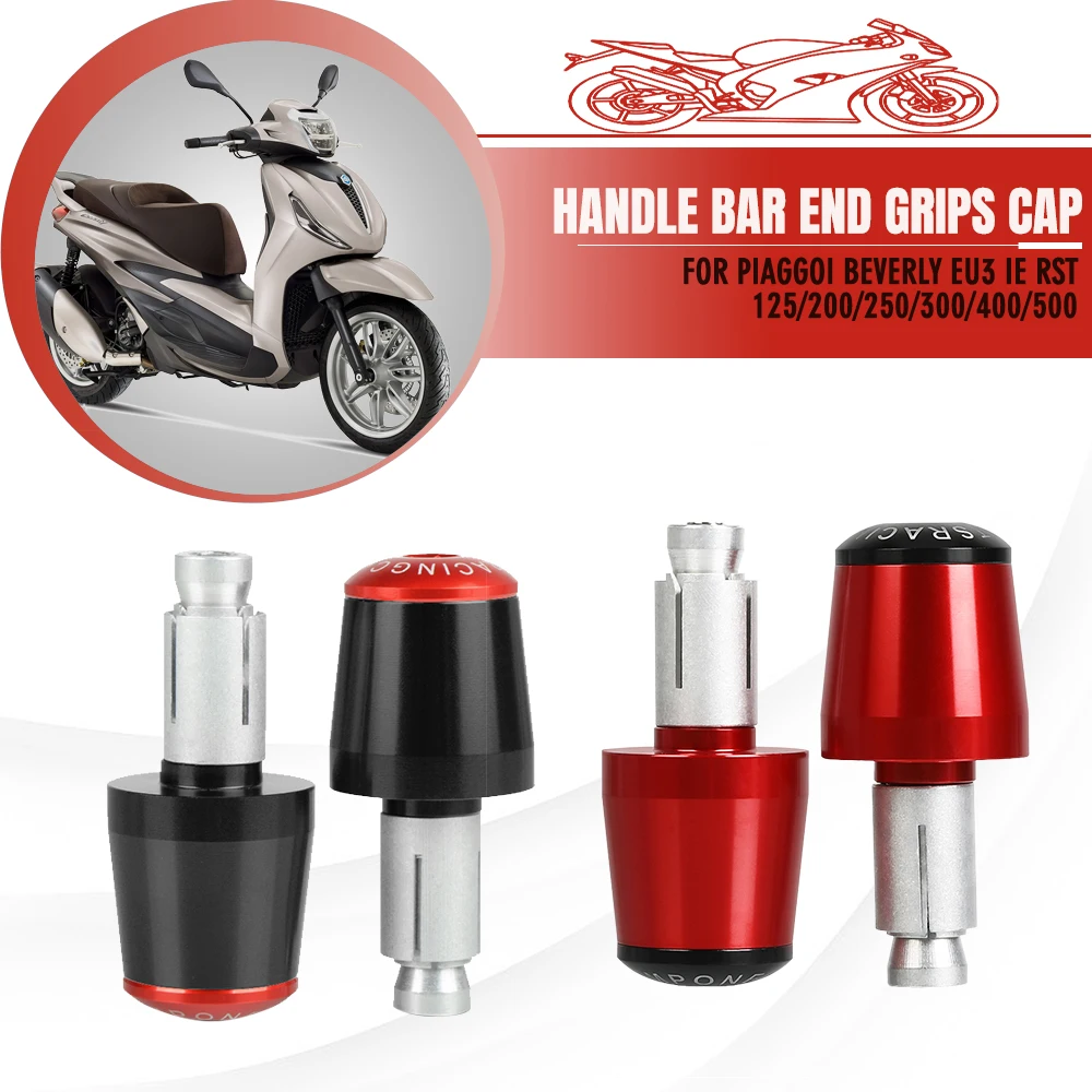 

Universal 7/8"22MM Motorcycle Handlebar Grips Hand Ends Cap Plug For Piaggoi Beverly EU3 IE RST 125/200/250/300/400/500 IE E3