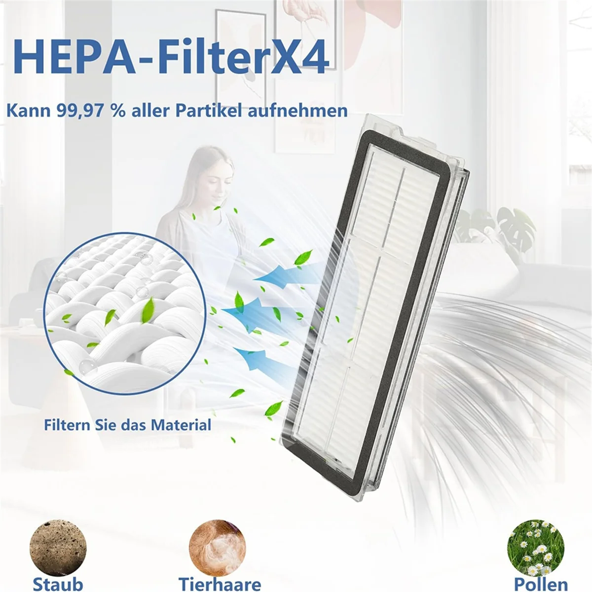 B26B Accessories Compatible with Roborock Q Revo Rbot Vacuum Cleaner, Roller Brushes,HEPA Filters, Dust Bags,Side Brushes