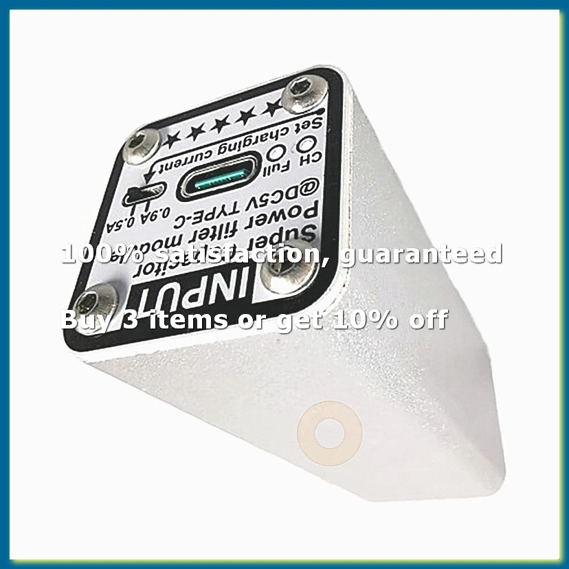 Type-C to Type-C DC 5V Super Capacitor Power Filter Enhanced Audio Dynamics for Audio Video Equipment PC-DT30