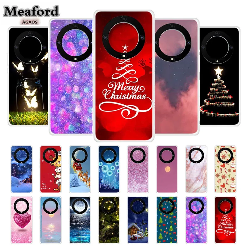 

Gift Cases for Honor X9a TPU Soft Silicone Phone Back Cover for Huawei Honor X9 4G 5G Funda Honor X 9 A Merry Christmas Coque