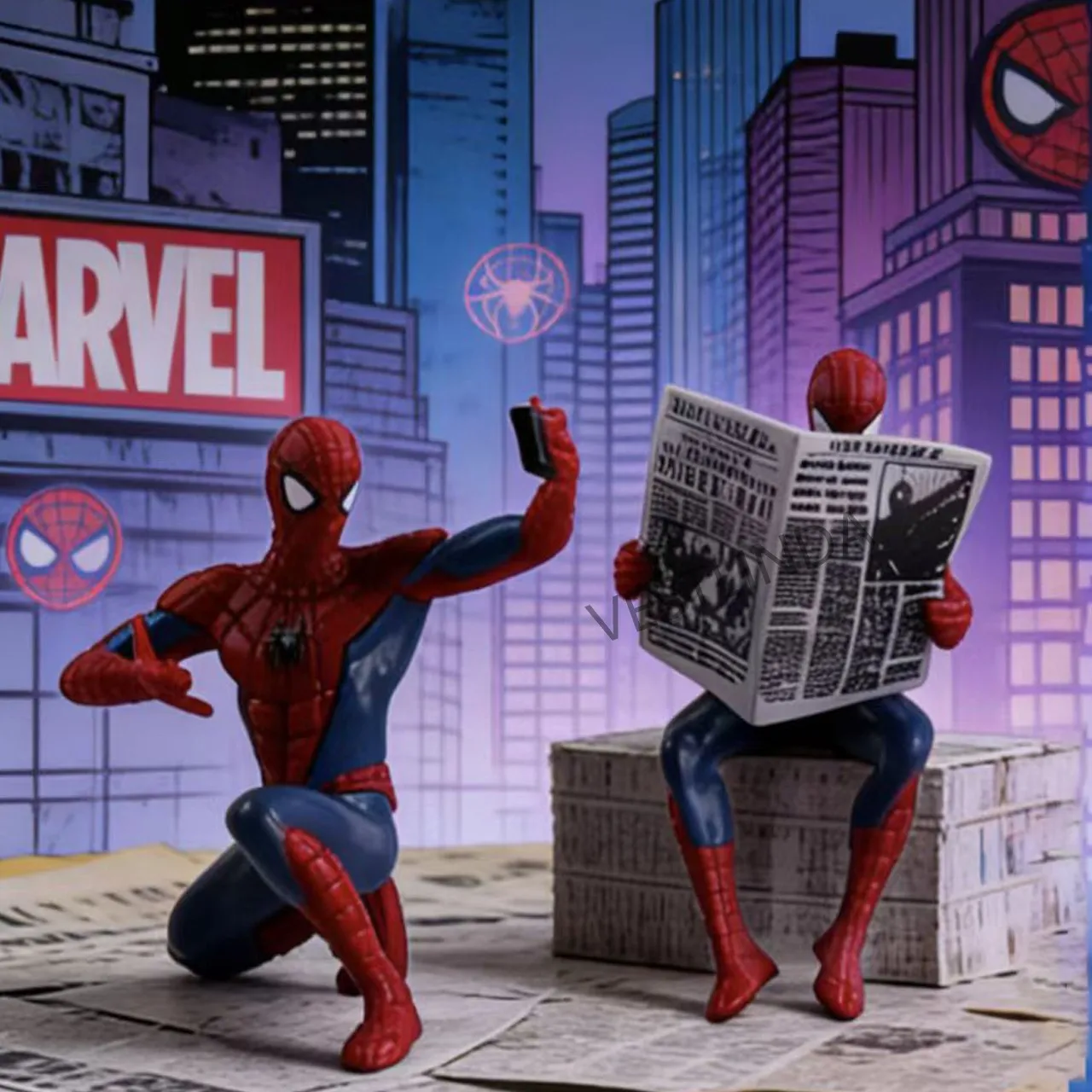 Heiß begehrte Superhelden-Spiderman-Figur 7-9 cm Mini-Statue Autodekoration Modell Schreibtisch-Sammlerstück Dekoration Marvel-Fan-Geschenk – Detail 6