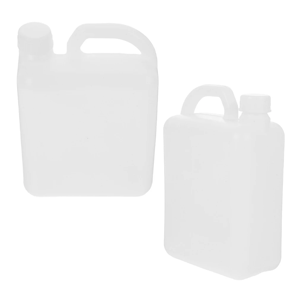 

2pcs Plastic Flat Bottle 1L Lightweight Reusable Storage Jug for Water Oil Glue Samples Versatile Travel Container
