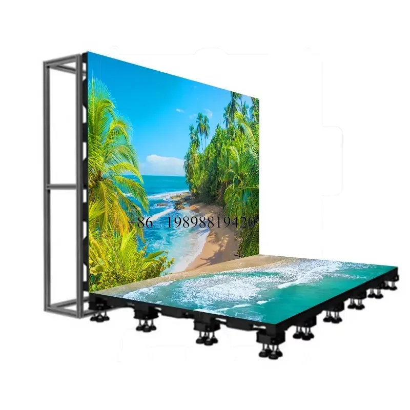 Wmwmnu for Easy Quick Installing Dance Floor LED Display P4.81 Interactive Video Floor Tile Screen Panel customized product