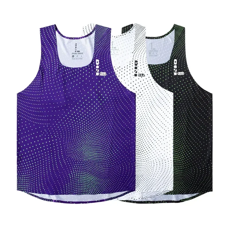Sommer-Basketball-Mesh-Tanktop, leichtes Marathon-Lauf-Sporttop, Leichtathletik-Trainingstrikot, Weste, Herrenbekleidung