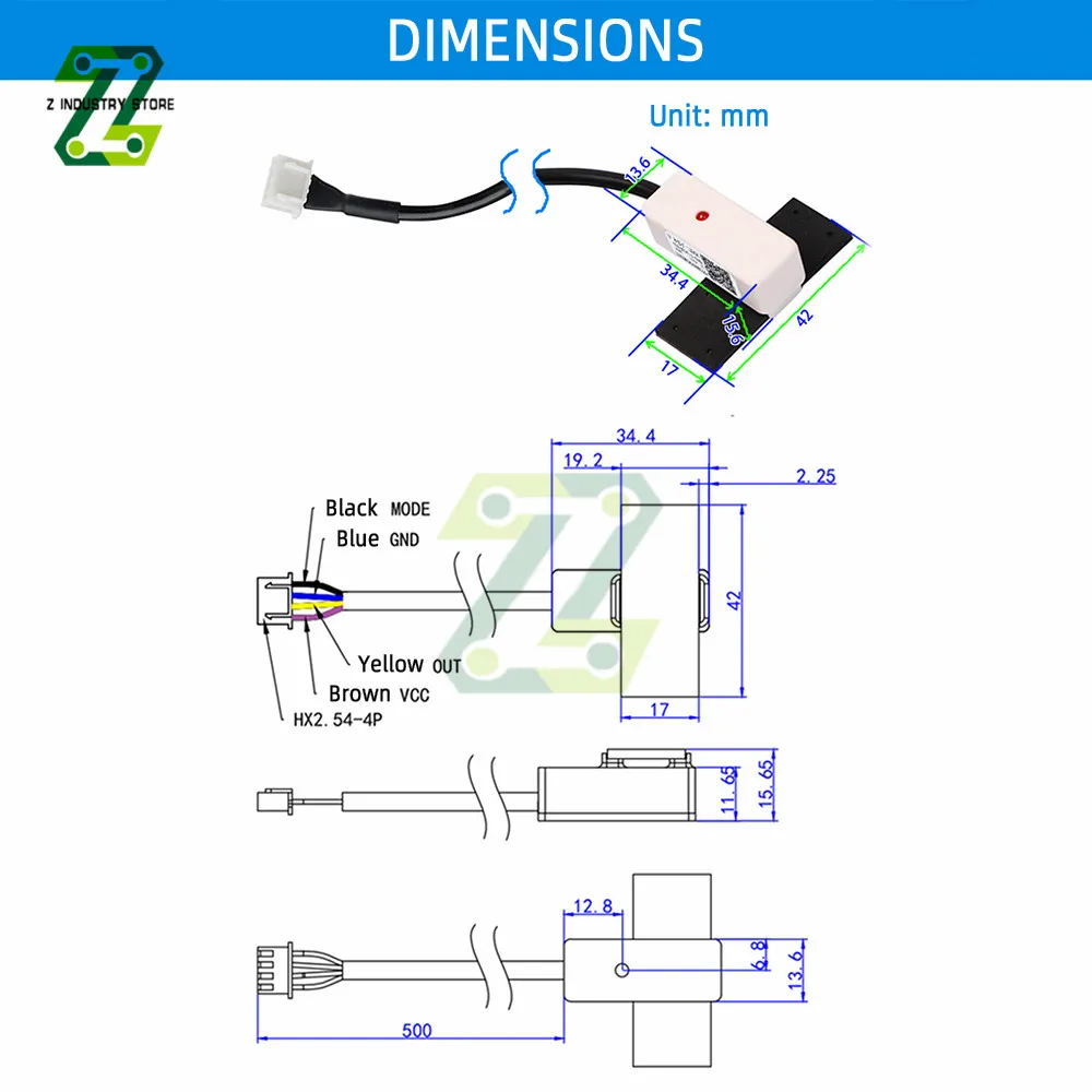 XKC-Y26-V XKC-Y26-NPN Non-contact Water Liquid Level Sensor Induction Switch Detector Flow Sensors 5-24V 50cm