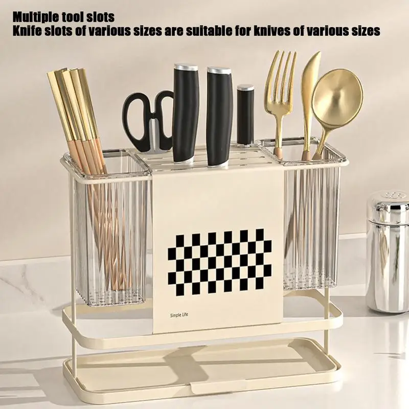 

Utensil Holder For Dish Rack Clear Chopstick Drying Rack Basket Fork Holder With Drain Holes Multi Functional Utensil Drying