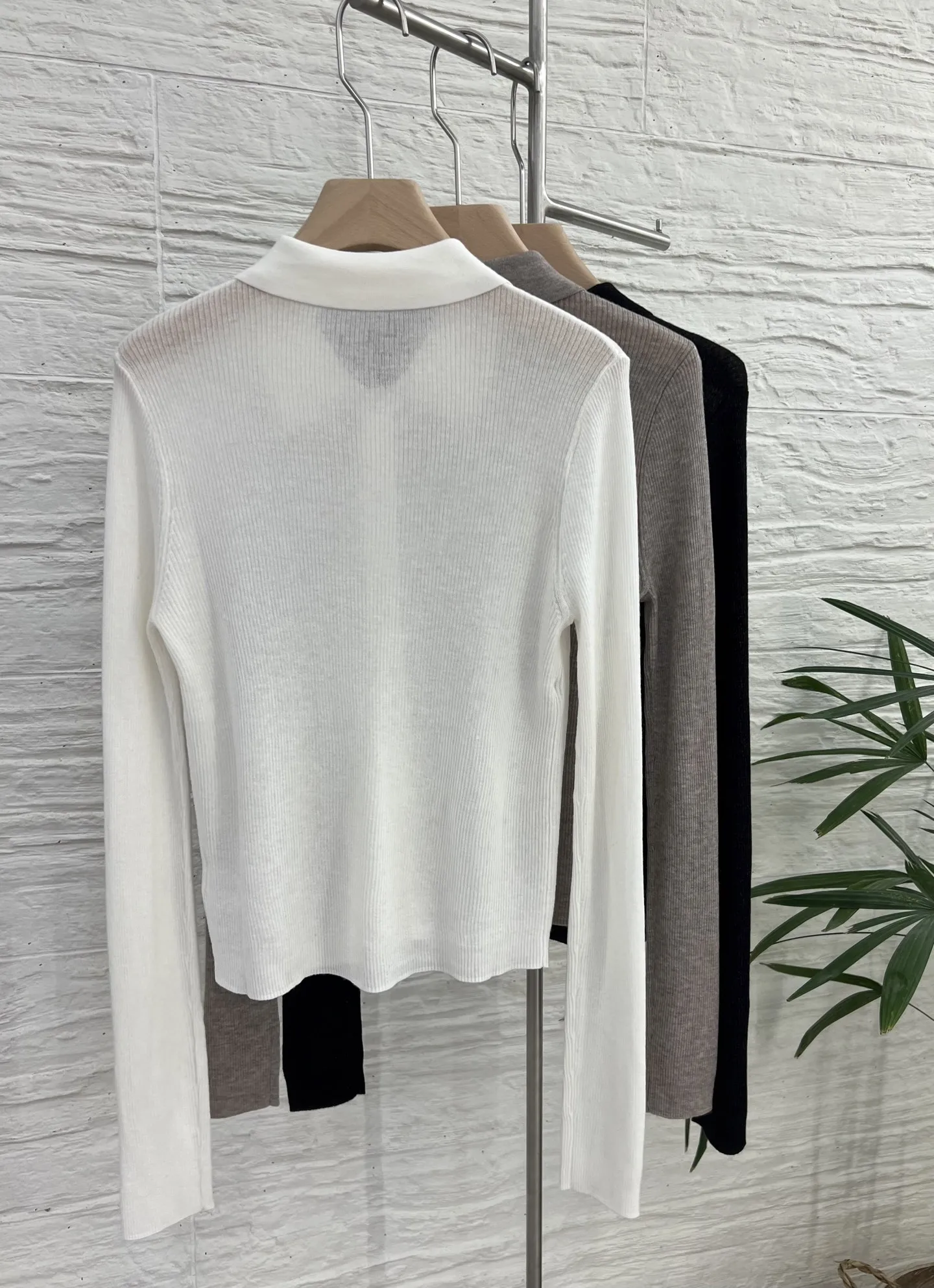 Novo feminino gola polo lã malha cardigan elástico brilho luz luxo cor suave de alta qualidade luz luxo