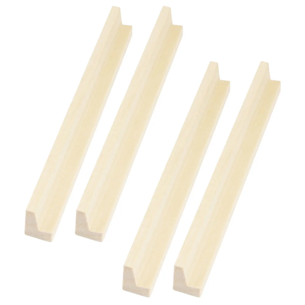 Plateau de base pour cartes à jouer, carrelage en bois, accessoires de restauration, supports de bricolage, 4 pièces