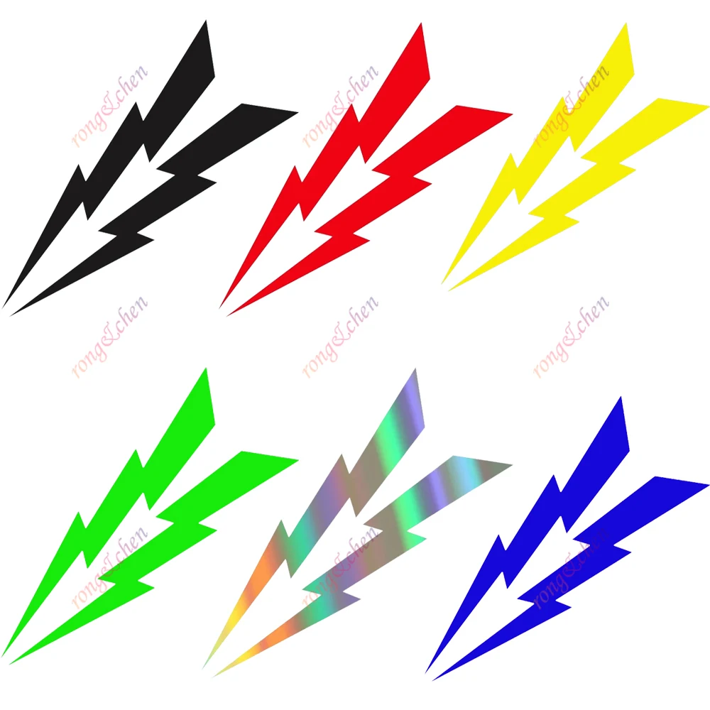 

Funny Car Sticker 2Pcs Lightning for Car Motorcycle Racing Helmet Laptop Trunk Body Car Window Surfboard Waterproof PVC Decals