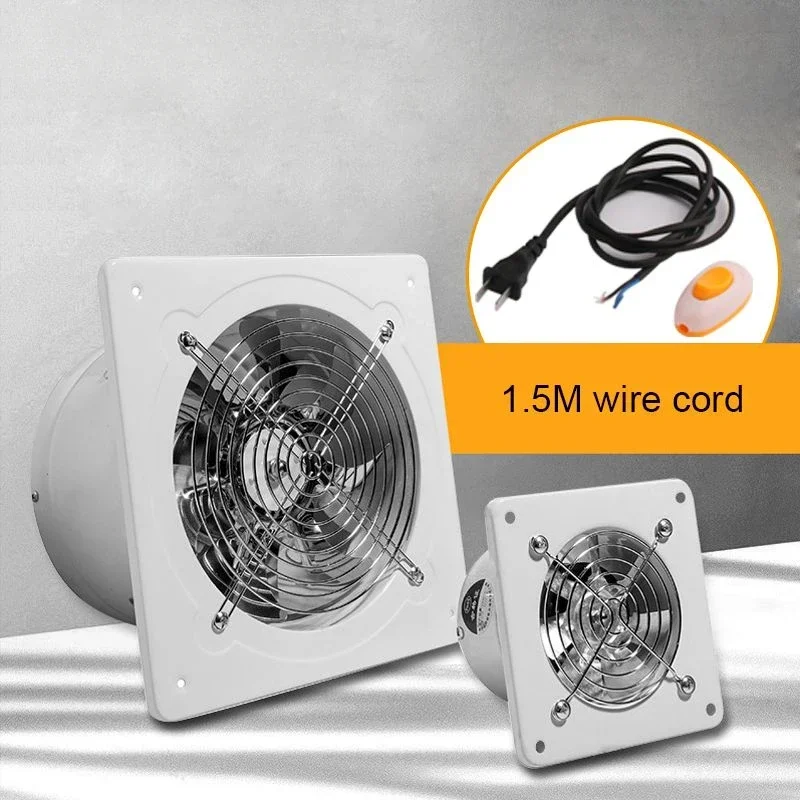 4/6 Inch 220V Exhaust Fan High Speed Household Kitchen Bathroom Ceiling Ventilator Silent Corrosion Proof Air Extractor