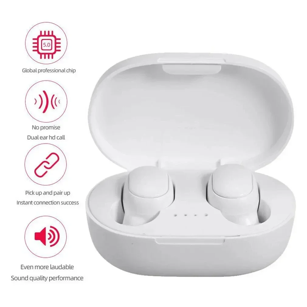 A6S Bluetooth Headset In-ear Macaron 5.0TWS Earbuds Waterproof Sports Binaural Stereo Button With Microphone Wireless Running