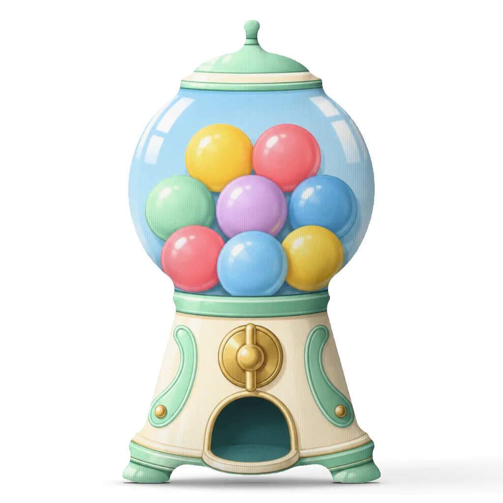 Retro Gumball Machine Shaped Throw Pillow Pastel Candy Shop Cushion Stuffed Decorative Sofa Home Decor Sweet Treat Gift Idea