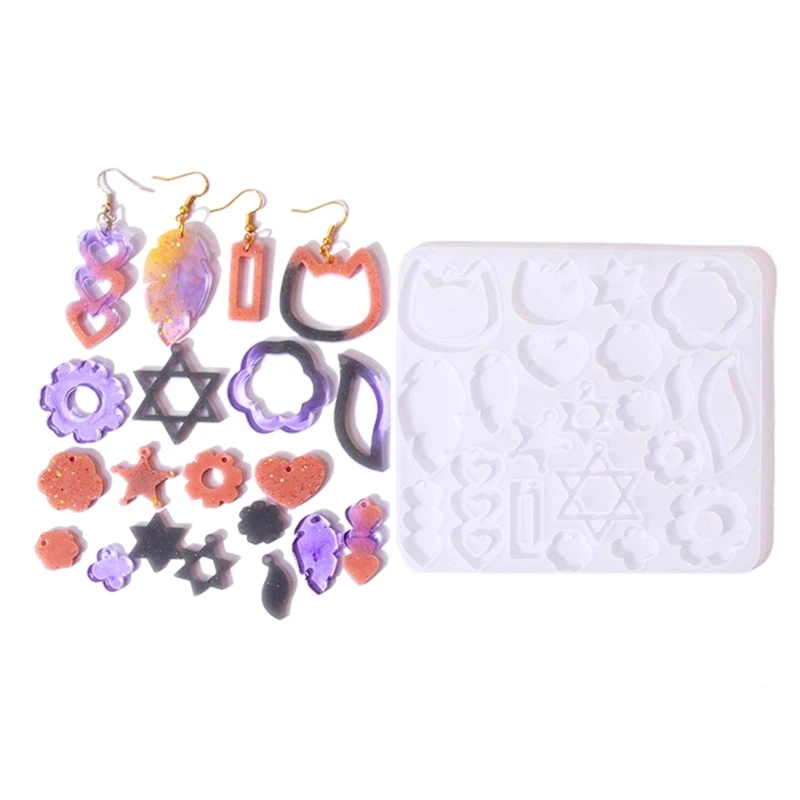 Earrings Silicone Mold for Making Keychains Jewelery Pendant for Home DIY Molds